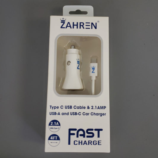 2 in 1 Car Charger for Type C
